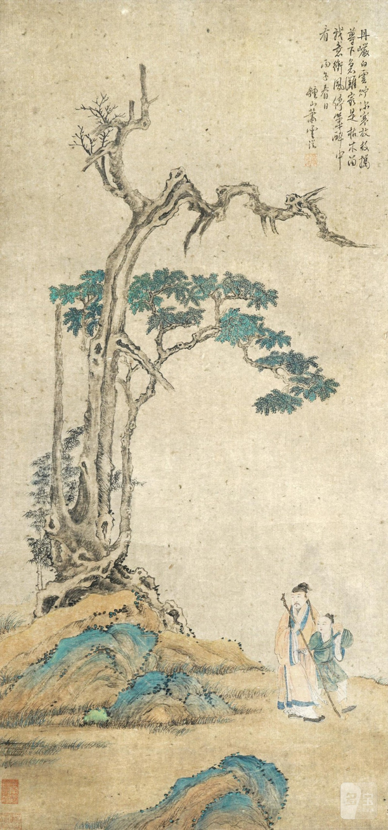    蕭雲從 山水人物